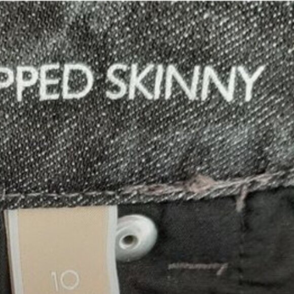 MICHAEL KORS / Jewelled Gem Pocket Cropped Skinny Jeans Grey Sz 10 - Picture 11 of 11